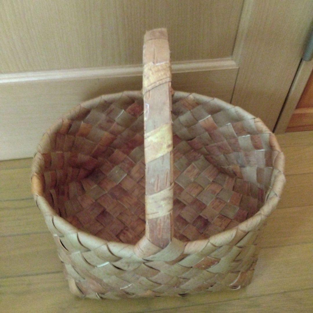 白樺のかご　中型 楽天市場】【自転車専門店】【自転車に同梱不可】 自転車用 大型 前