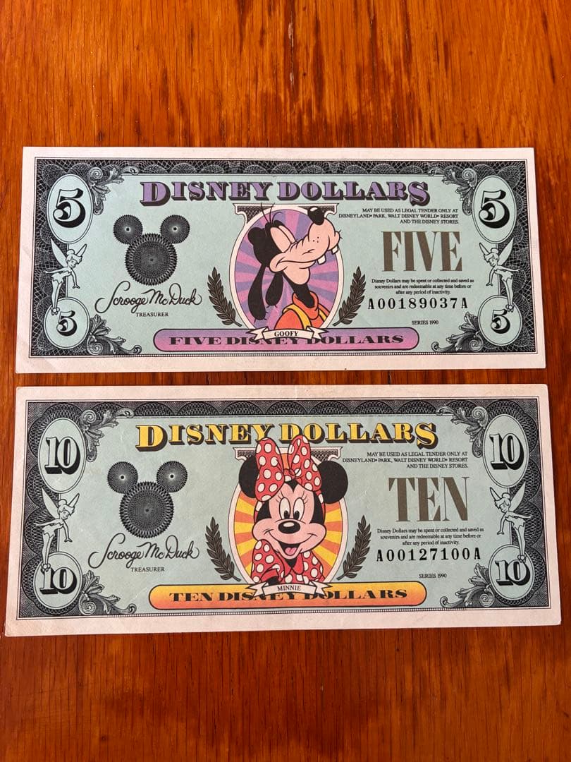 ディズニーダラー　4枚セット1$×2・5$・10$ 記念 美品