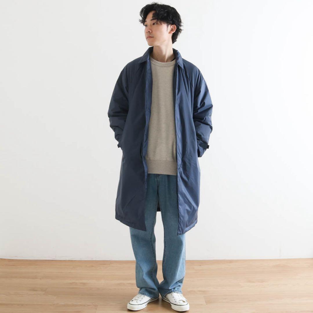 NANGA オーロラ ステンカラーダウンコート Lサイズ ネイビー 2way