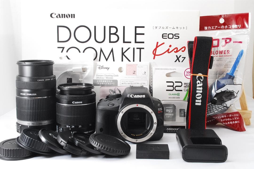 ショット数182回✨Canon kiss X7✨ダブル✨高速手振れ補正✨一眼レフ