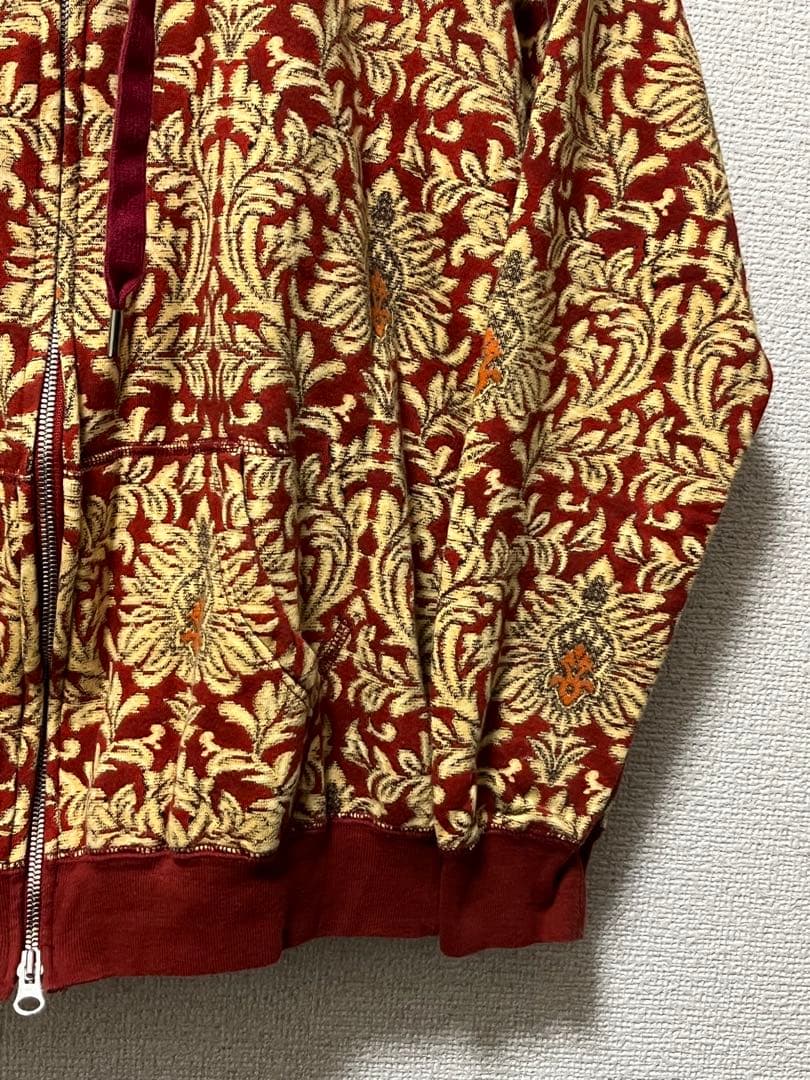 パーリーゲイツ バロック総柄 スウェットパーカー /5 ストレッチ