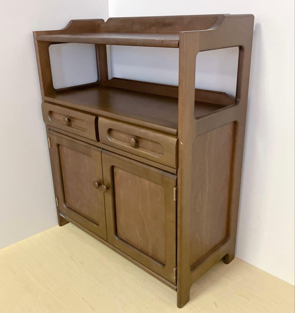 Karimoku カリモク 木製 電話台、FAX台 キャビネット飾り棚 収納