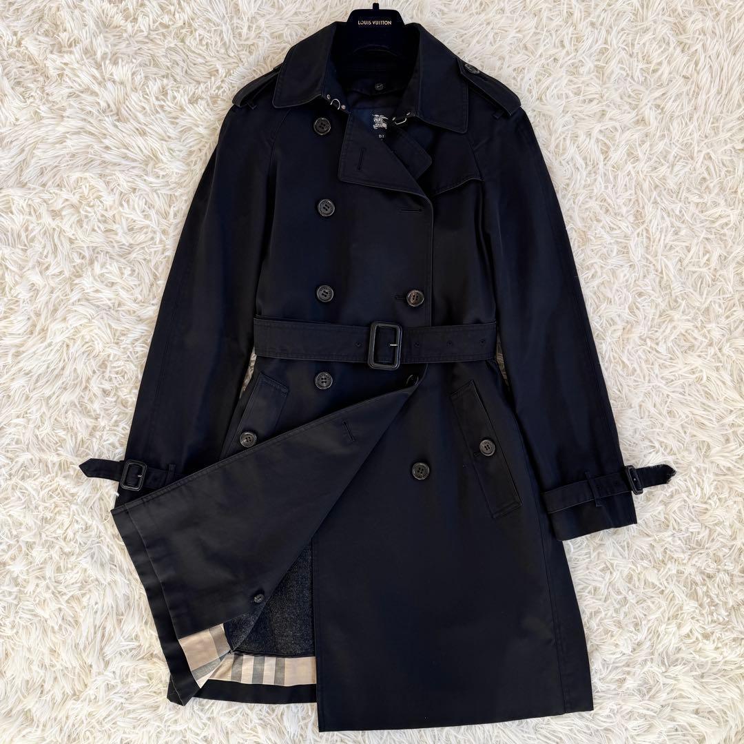 美品 バーバリーロンドン トレンチコート ライナー ノバチェック 黒 M
