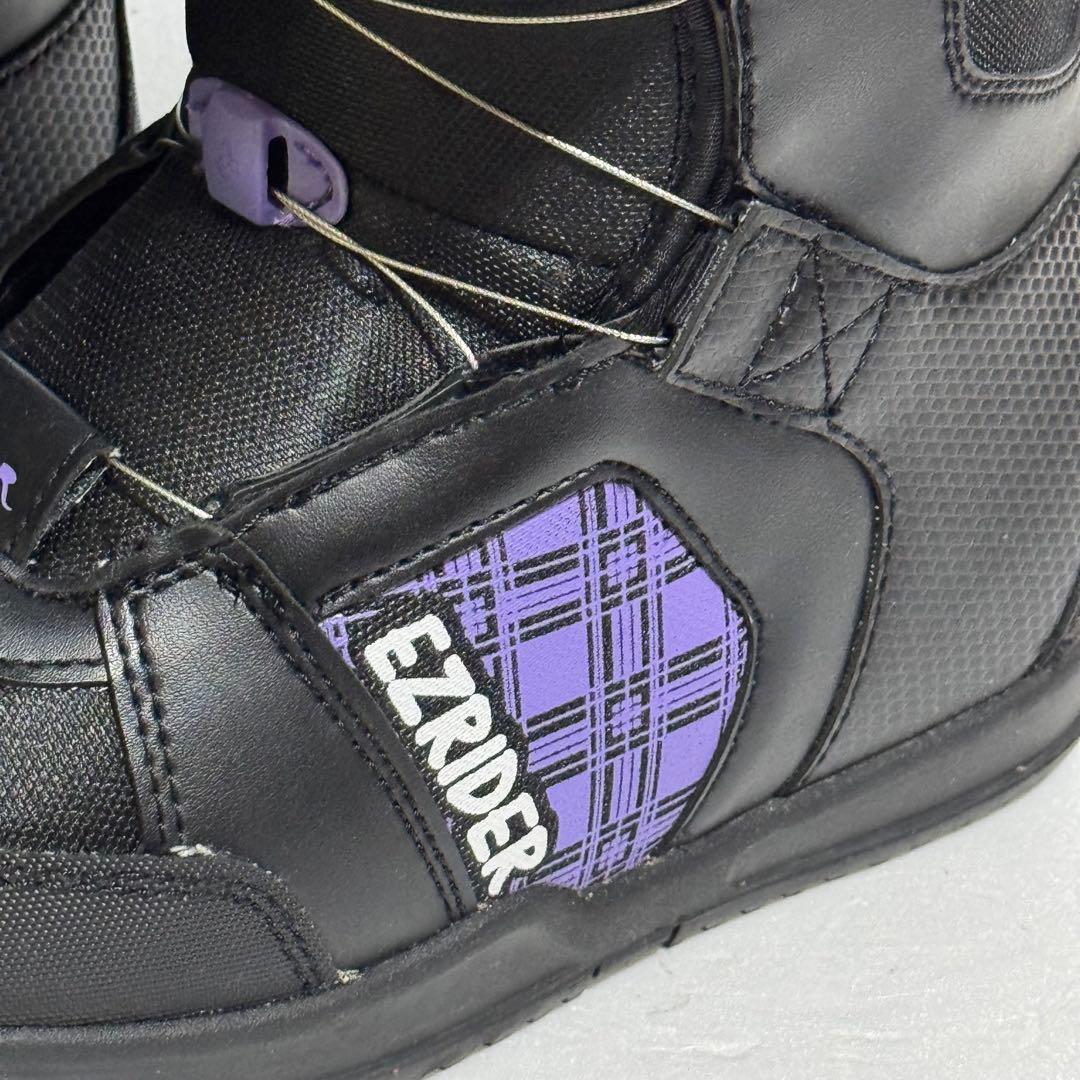 24.5cm EZRIDER スノーボードブーツ 女性用 ブラック/パープル