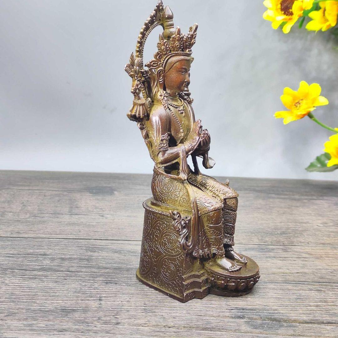仏教美術 チベット菩薩仏像 仏堂供養 応接間 神像 銅製品 工芸品 置物