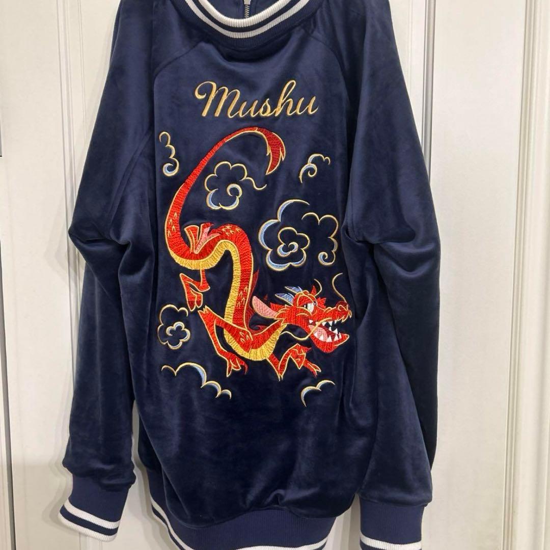 Disney ディズニー ムーラン スカジャン ベロア ムーラン ムーシュ L