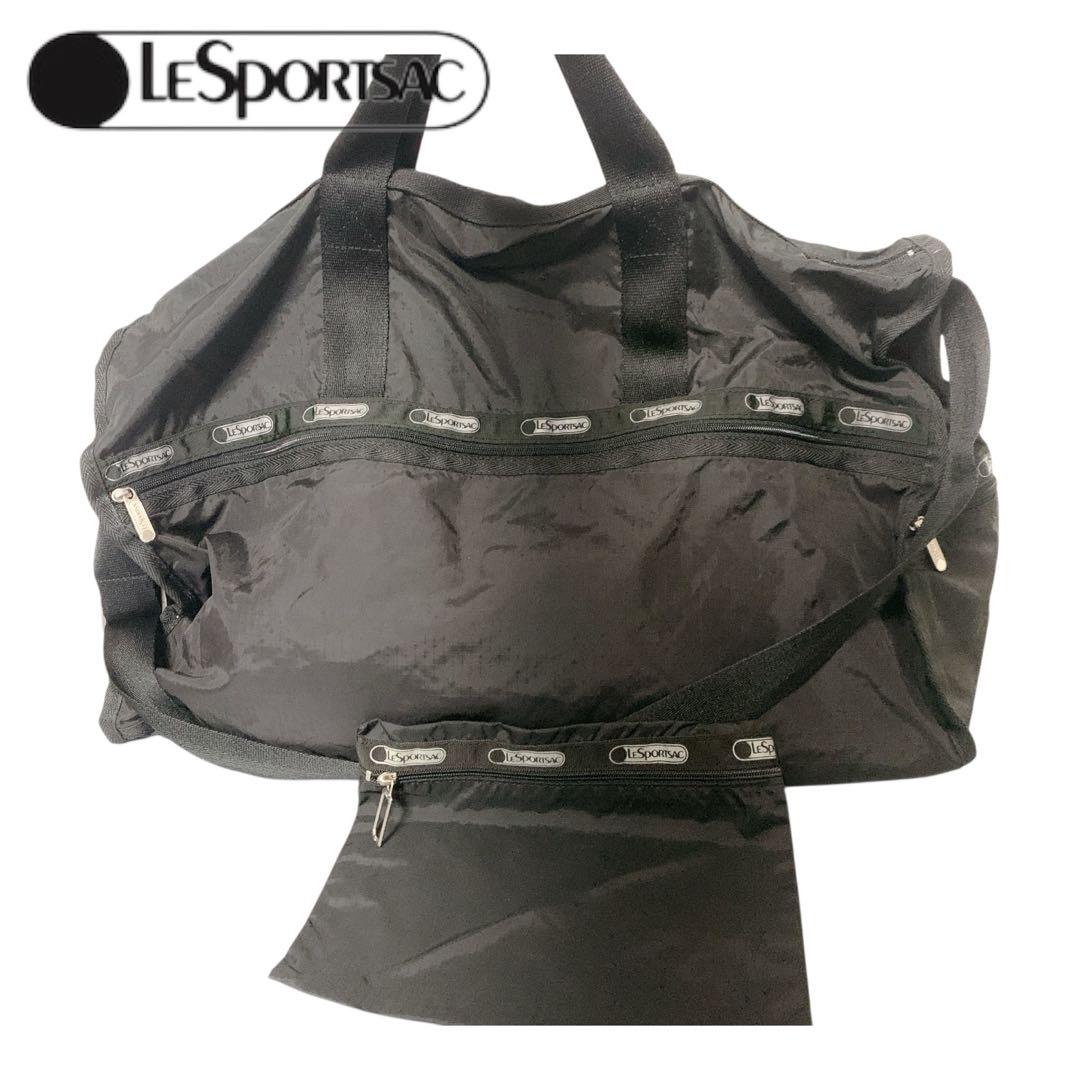 LeSportsac レスポートサック 大型ボストンバッグ ポーチ付 ブラック LeSportsac（レスポートサック） ボストンバッグ DELUXE XL WEEKENDER