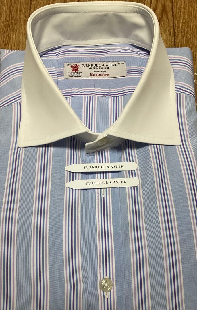 TURNBULL & ASSER クレリック ストライプドレスシャツ 42 cm 楽天市場】【中古】ターンブル＆アッサー Turnbull & Asser ストライプ