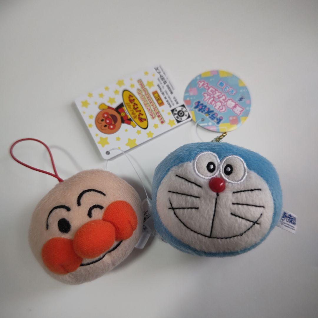 子供と遊べる！アンパンマンのお顔とドラえもんのぬいぐるみセット