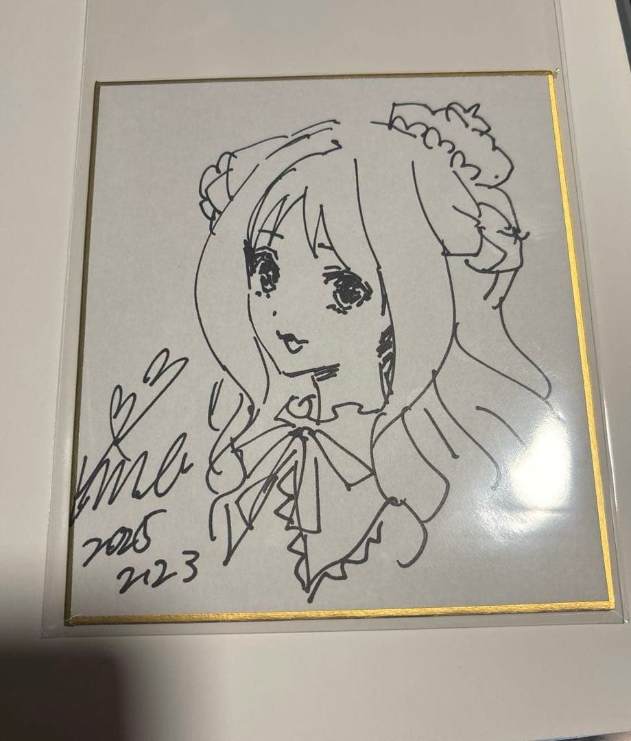 メルル　直筆イラスト色紙 1点限定】サイン入り直筆イラスト色紙C | pixiv WAEN GALLERY