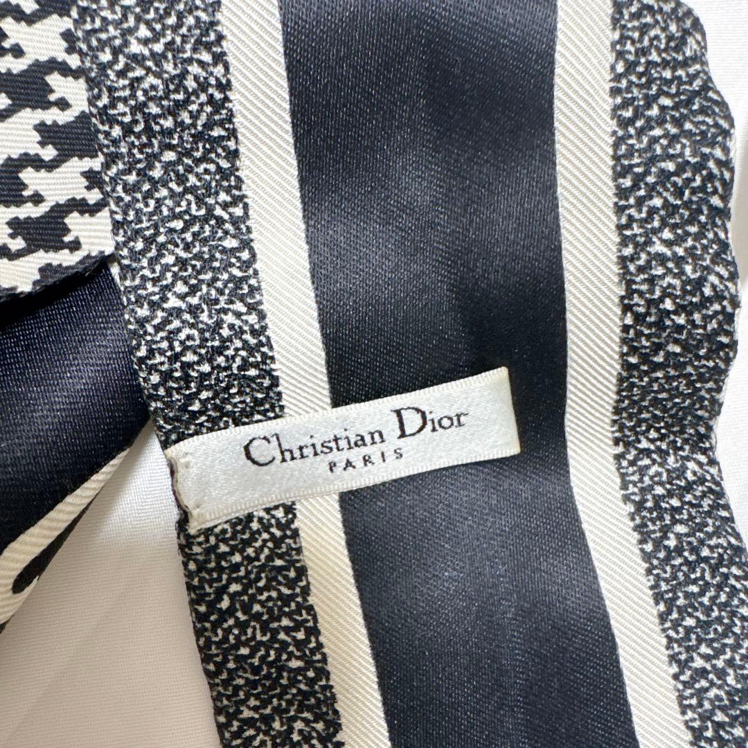美品 dior ミッツァ 千鳥柄 スカーフ バンダナ シルク - メルカリ