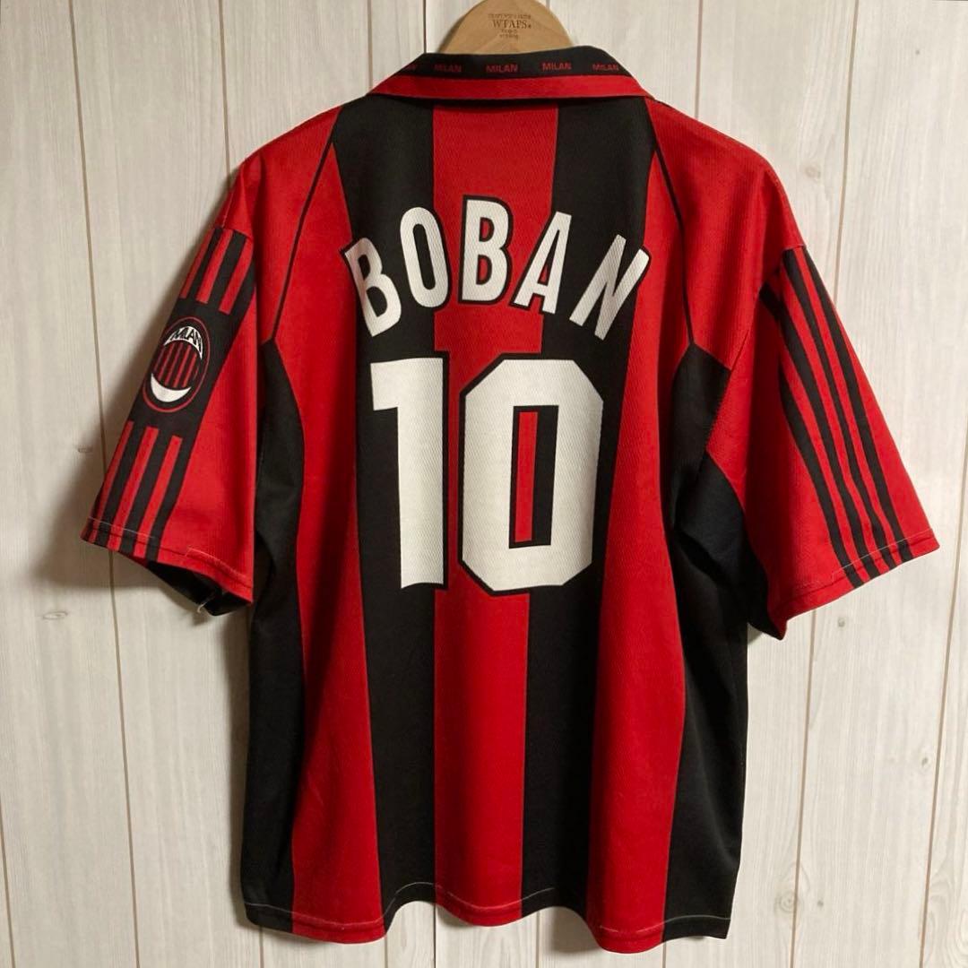 希少90sイタリア製ACミラン10番ボバンユニフォーム/ゲームシャツ