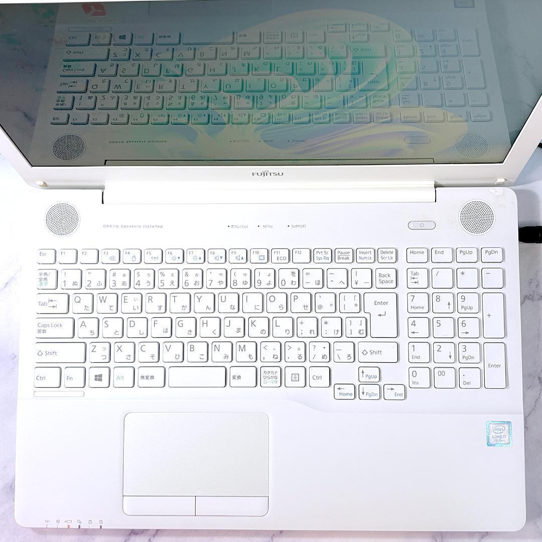 美品☆Corei7・8GB・SSD・MSOffice付 ホワイト ノートパソコン - メルカリ