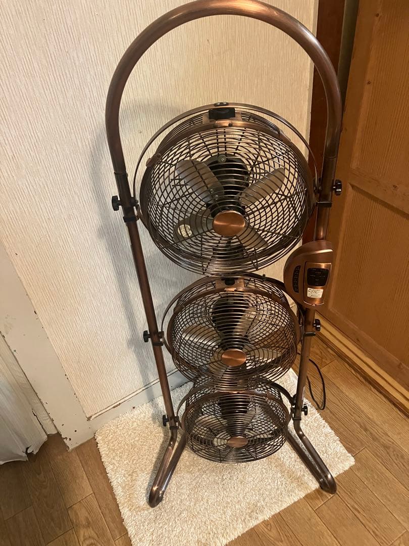 昭和レトロ 希少 ドウシシャ 3連 タワー型 メタル 扇風機 サーキュレーター