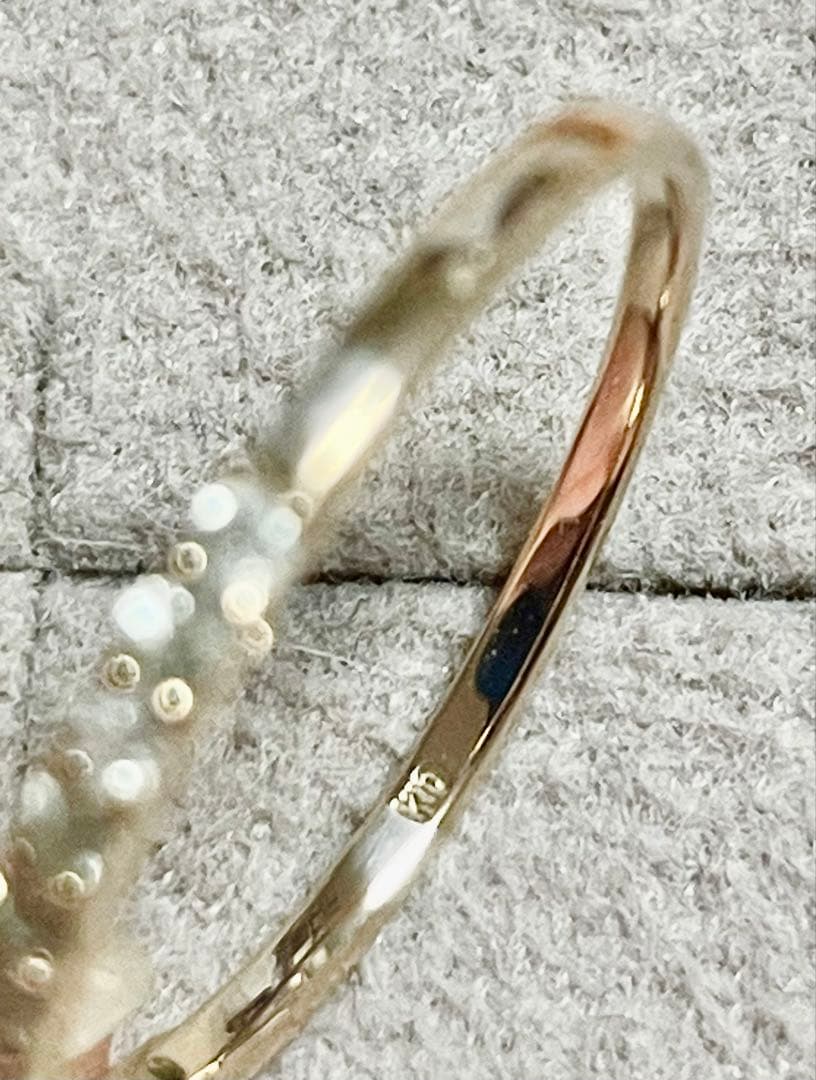 K10金 ダイヤモンド 0.20ct ハーフエタニティリング