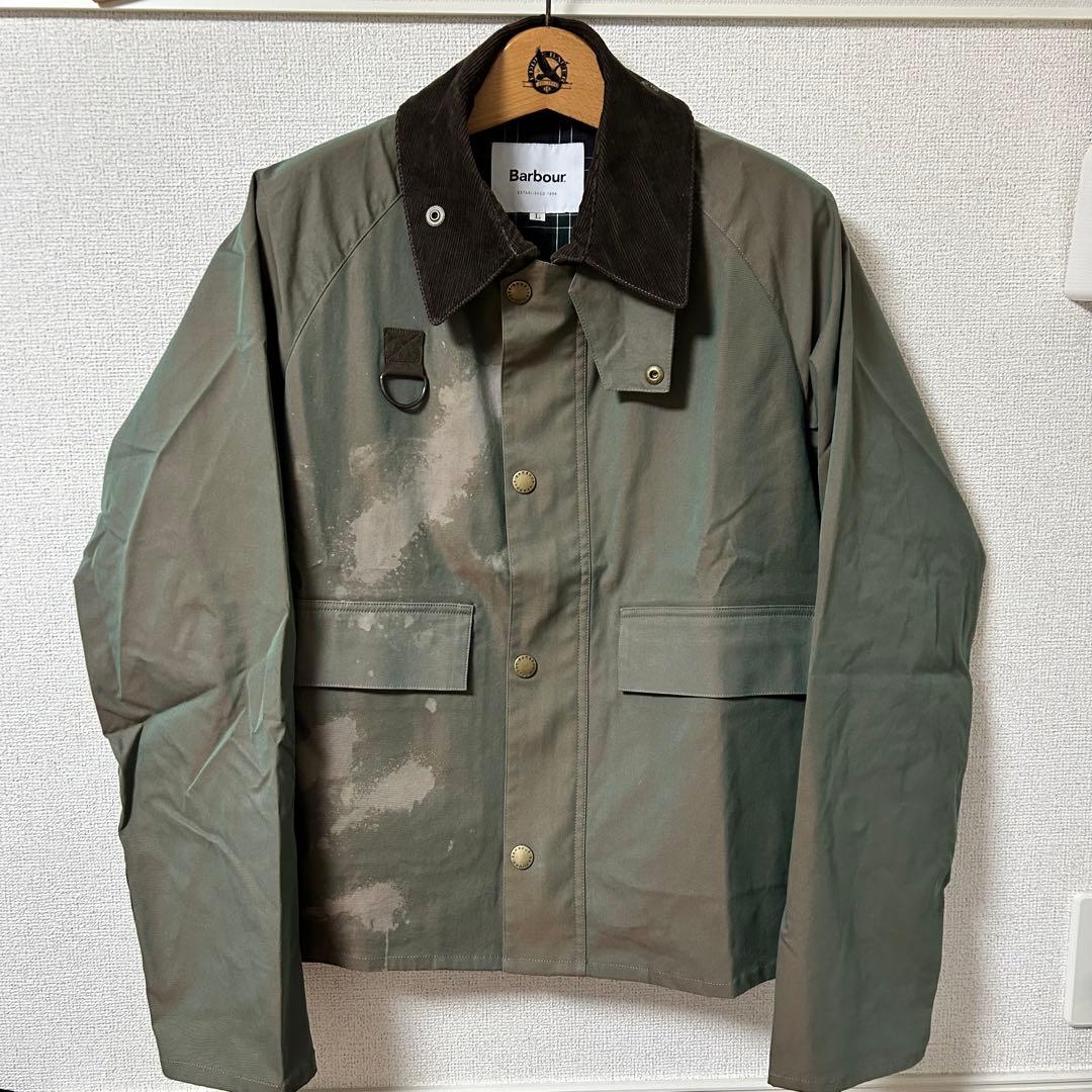 美品（ただし漂白剤の飛沫あり）＊バブアー スペイ SPEY 別注 玉虫