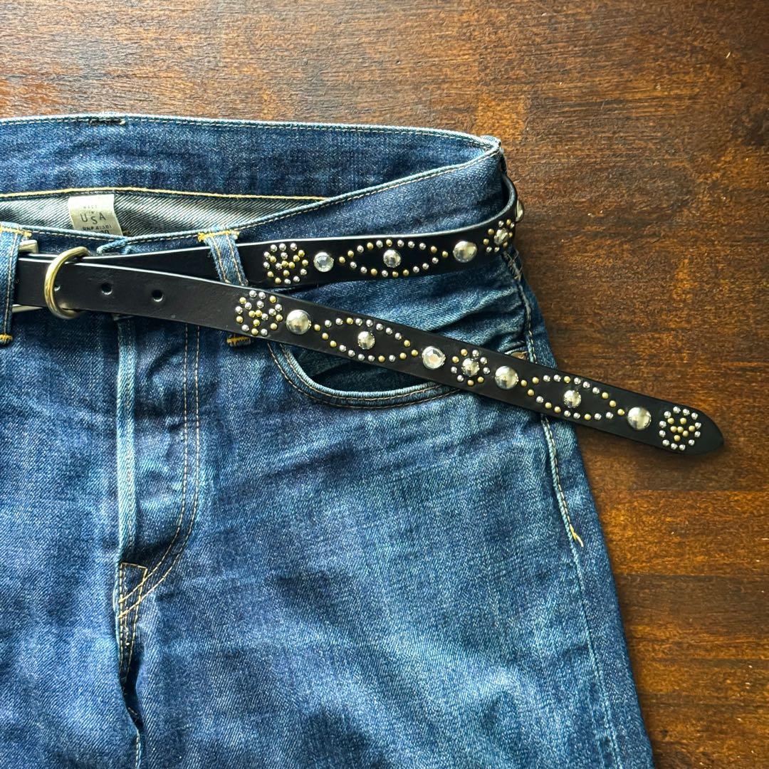 ハンドメイドナローベルトピースマークオール23mm125cm36inchの通販は