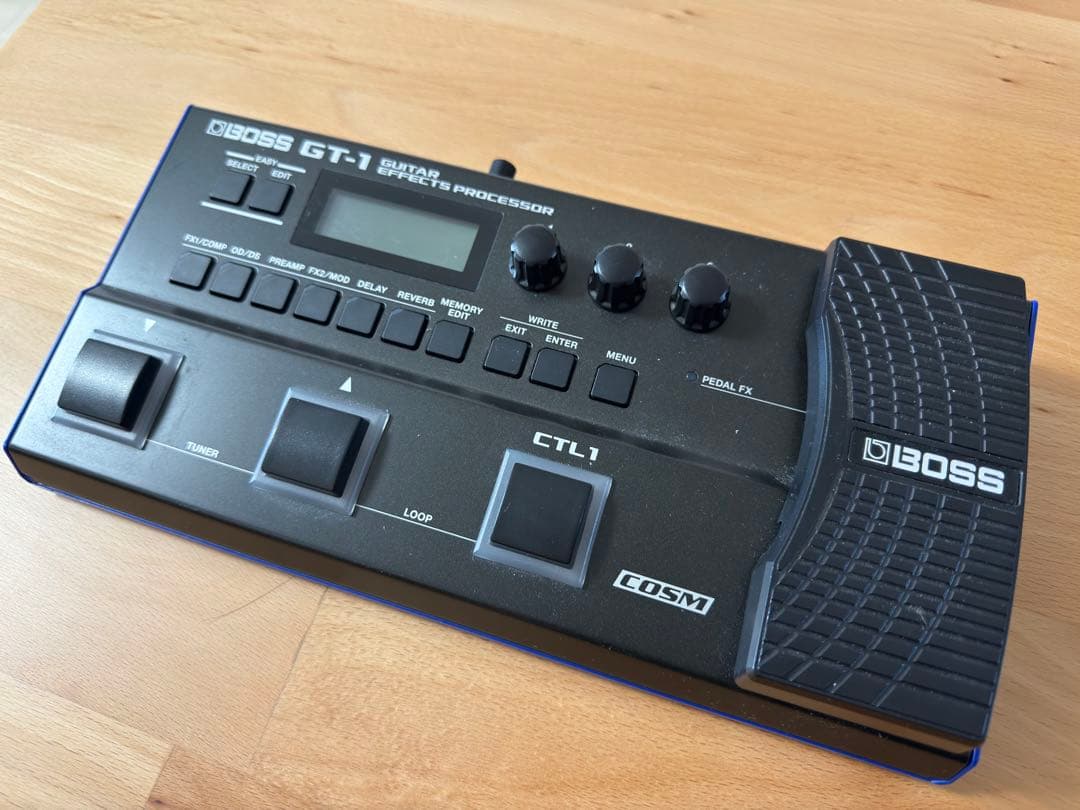 BOSS GT-1、ACアダプター、教則本セット