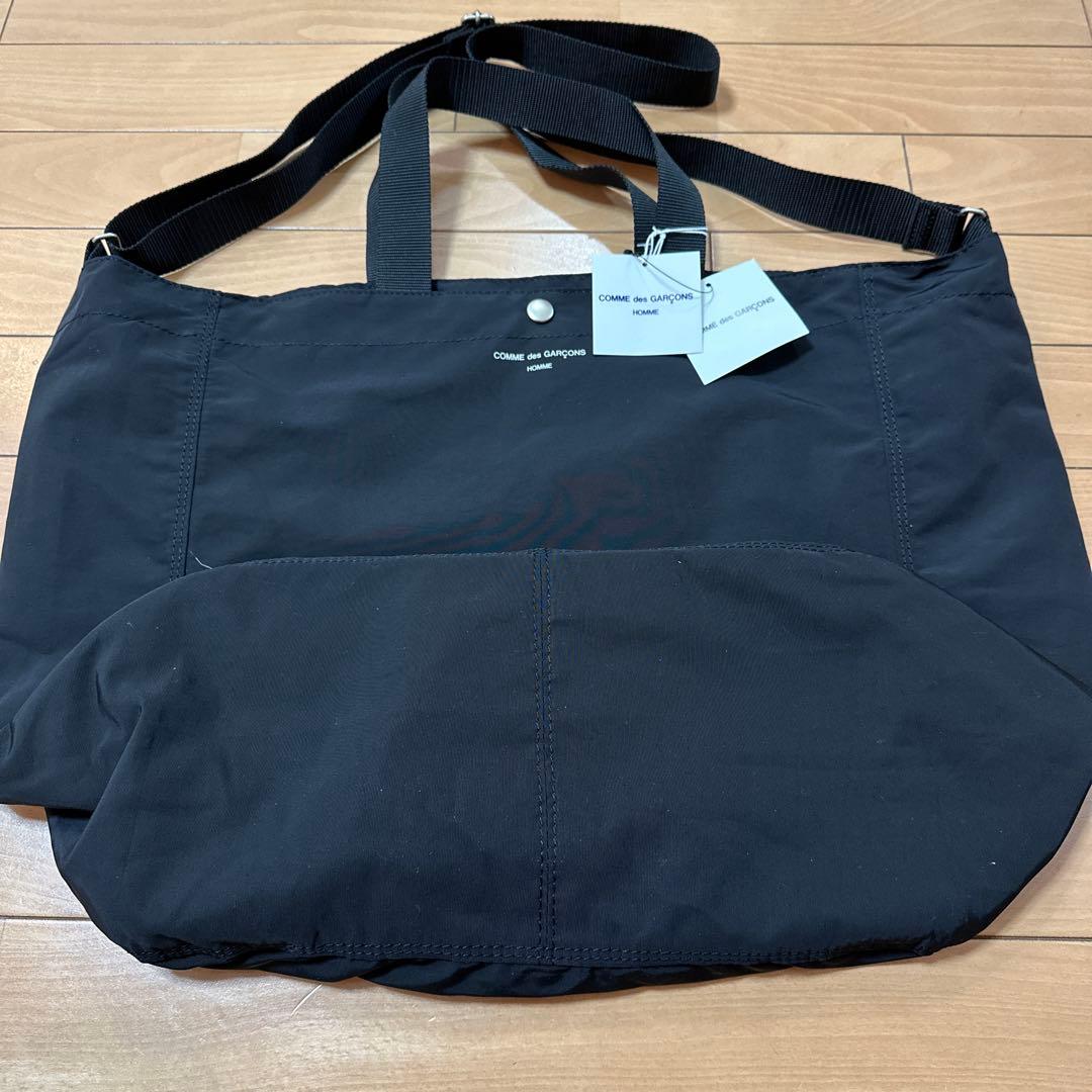 新品 コムデギャルソンオム 綿ナイロントートバッグ ブラック 2024年春