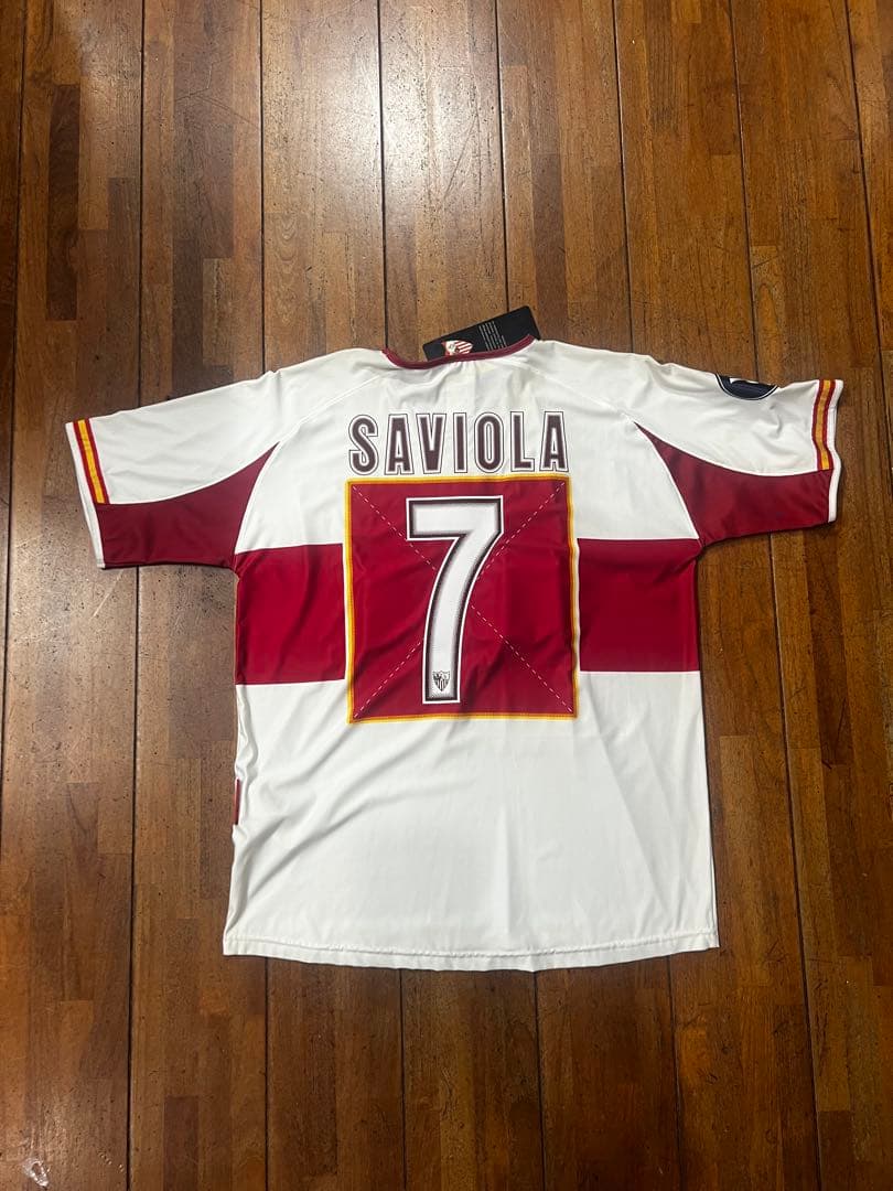 00s 05/06 セビージャ サビオラ 7番 リーガ UEFAカップモデル セビージャが歴史的ユニフォームの復刻レトロを発売！「EL番長の原点