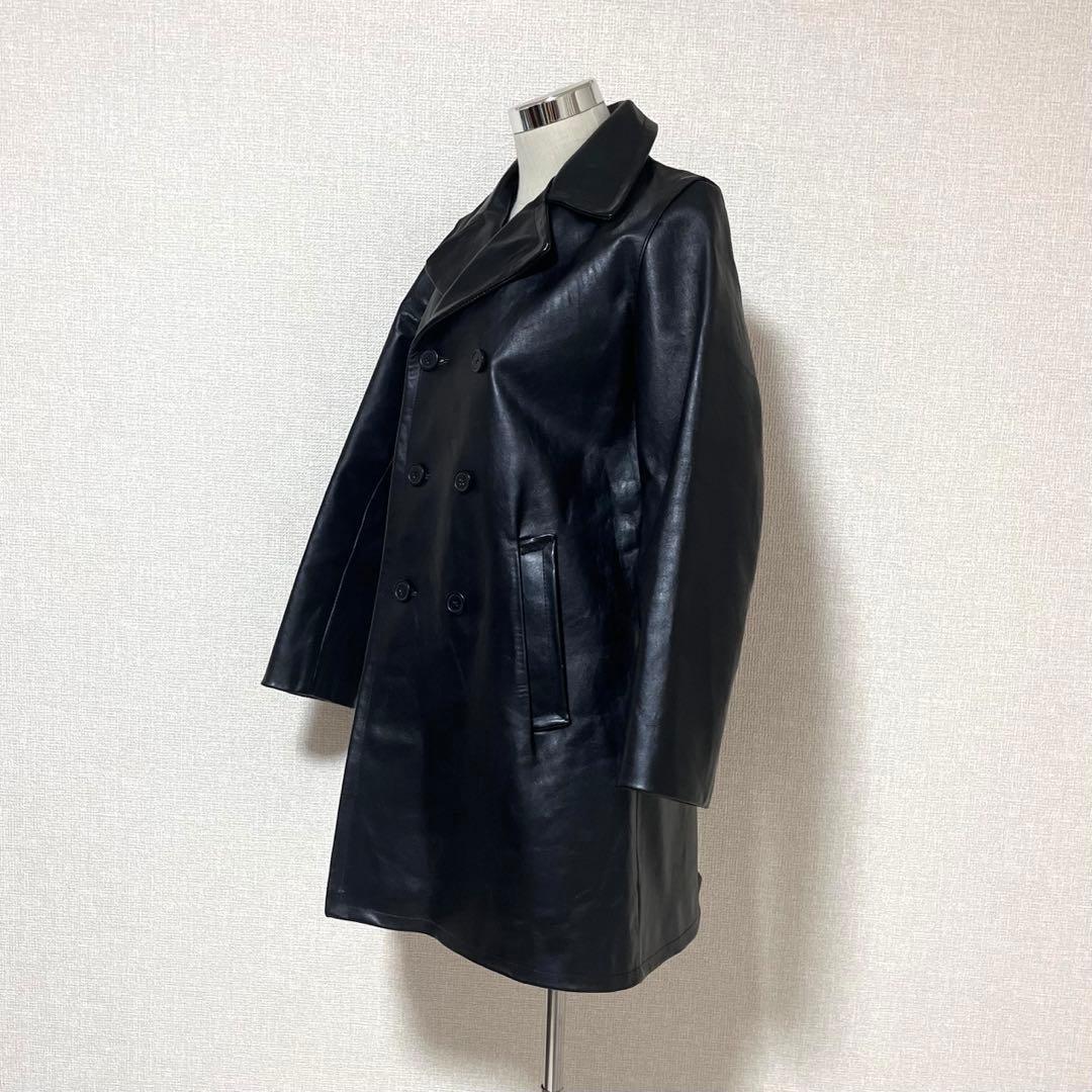 美品】A.P.C. レザー コート ダブル ブラック 黒 Mサイズ アーカイブ