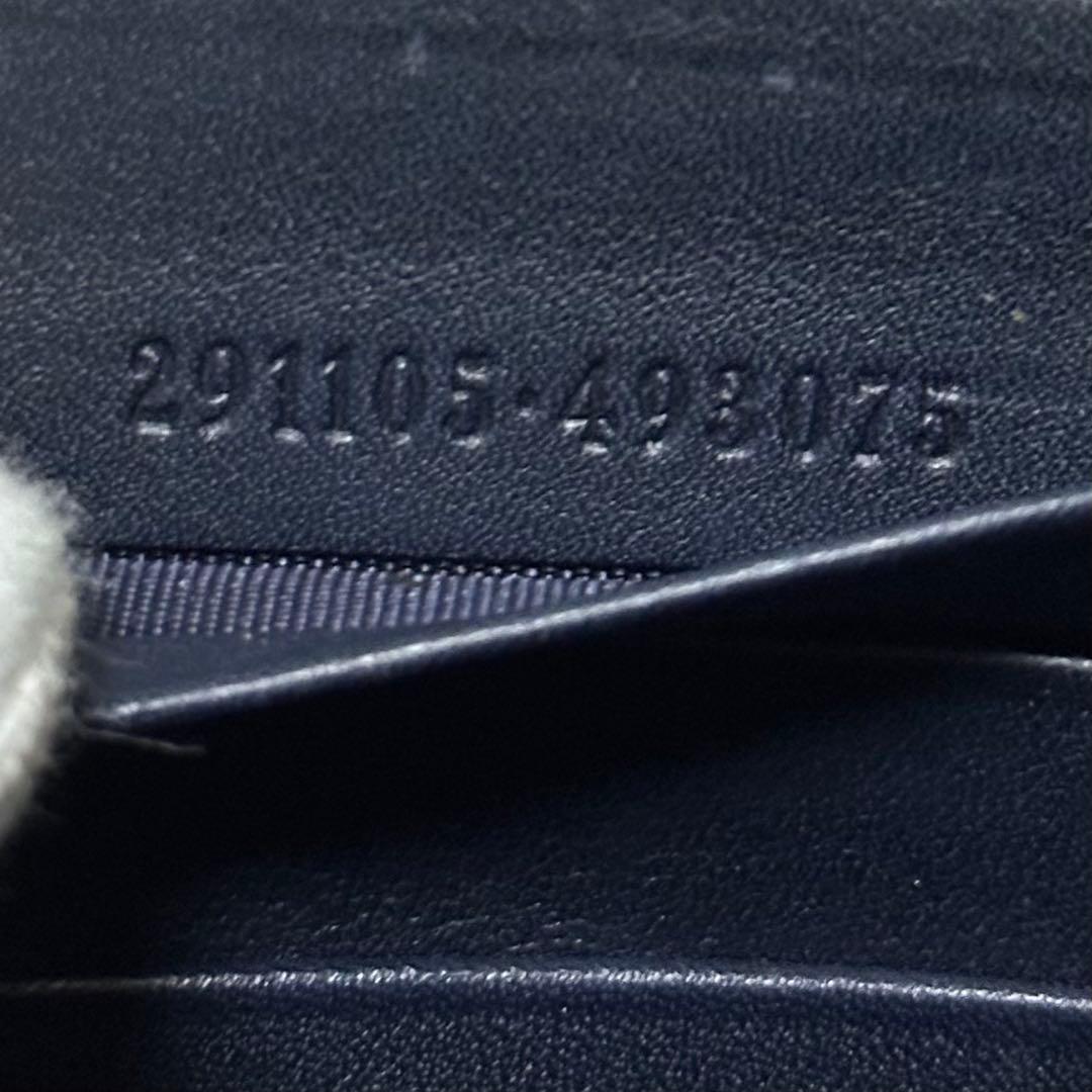 GUCCI グッチ 長財布 シェリーライン ネイビー ラウンドファスナー GG