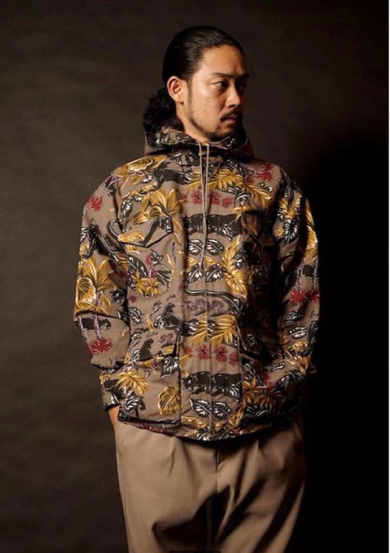 新品タグ付き GANGSTERVILLE 総柄 マウンテンパーカー Sサイズ