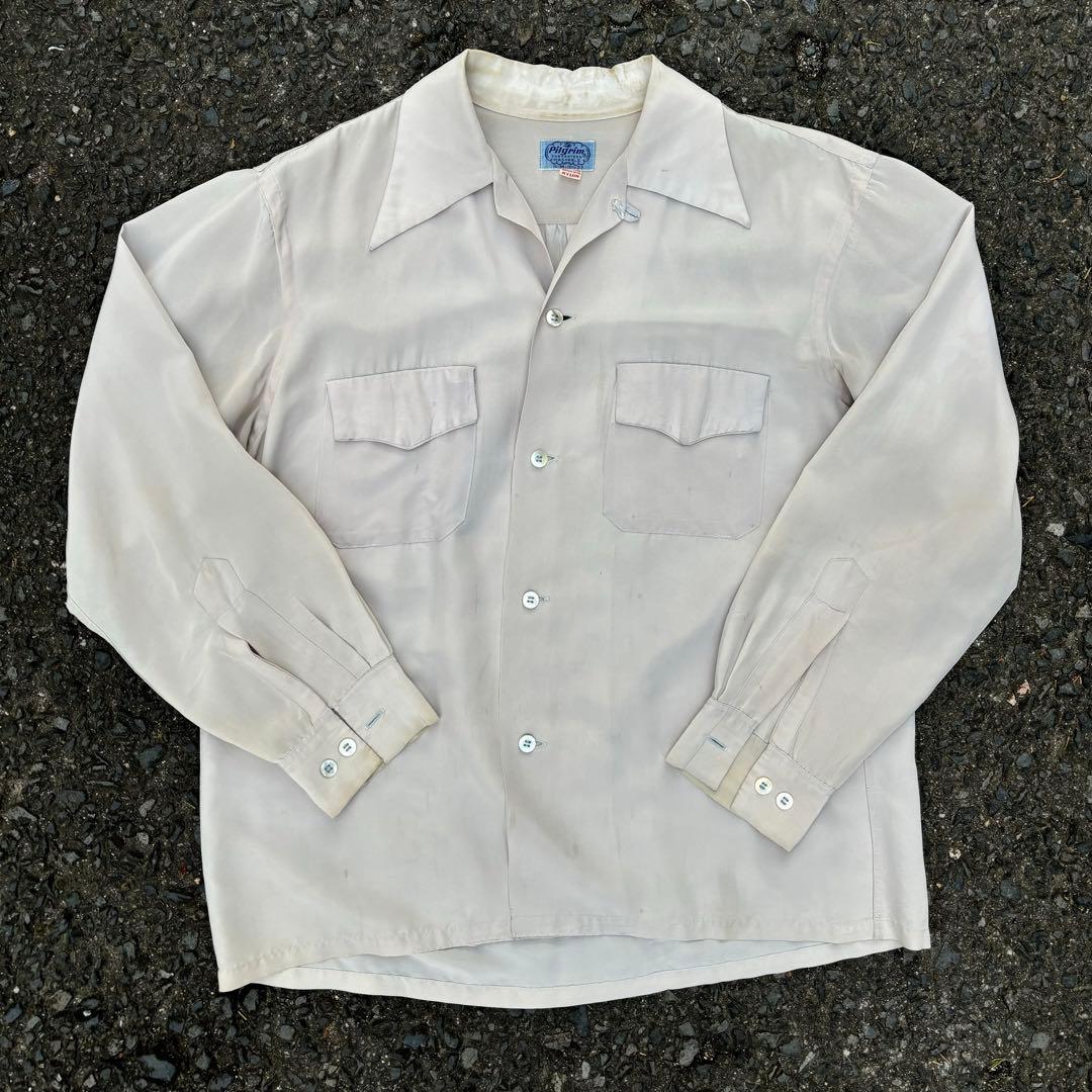 40s 50s Pilgrim アセテートナイロン シャツ レーヨン - メルカリ