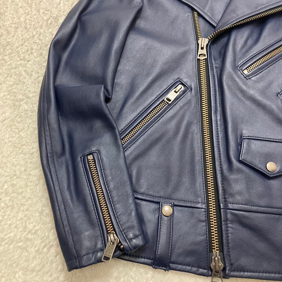 美品✨ジャックローズ 羊革 ラムレザー ダブルライダースジャケット