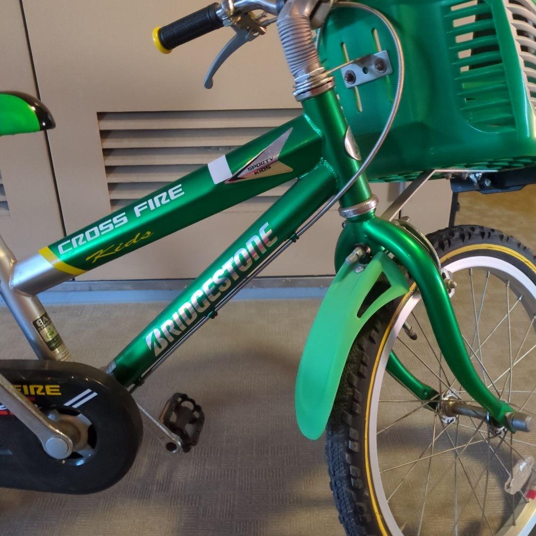 手渡し】ブリジストン Cross Fire 子供用自転車 グリーン 18インチ