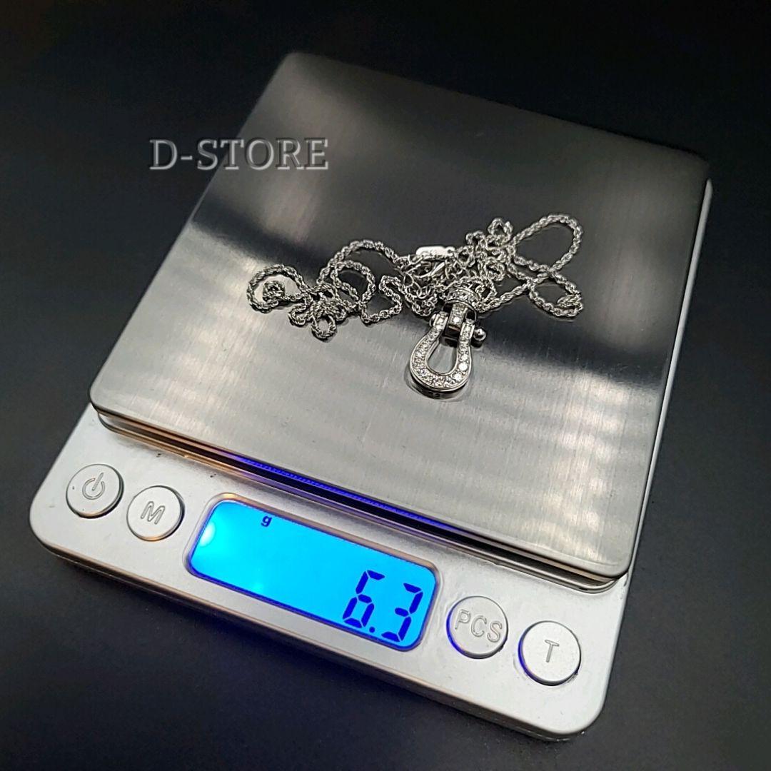 D-STORE ホースシューネックレス シルバー925 CZダイヤモンド 馬蹄型