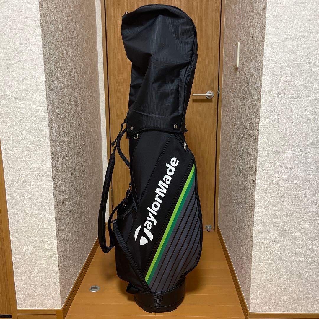 TaylorMade キャディバッグ 黒 緑 ストライプ - メルカリ