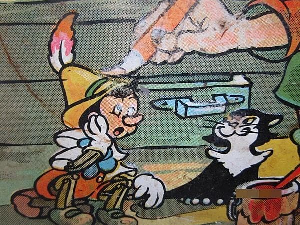 a0127-41 1939年 ウォルトディズニー ピノキオ ブリキ トレー