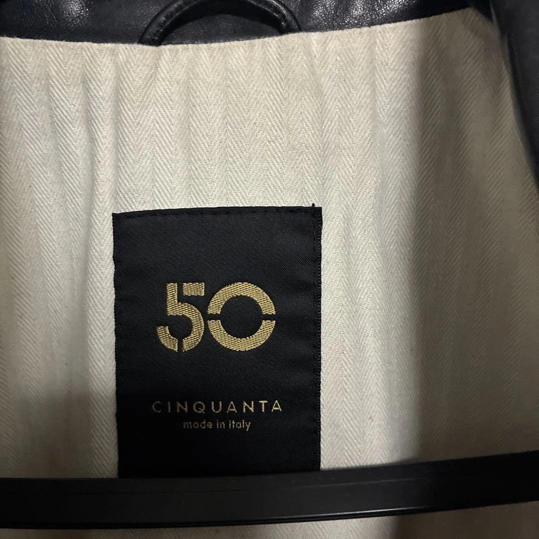 k*】様 CINQUANTA ブラックレザーライダースジャケット h503 ホー