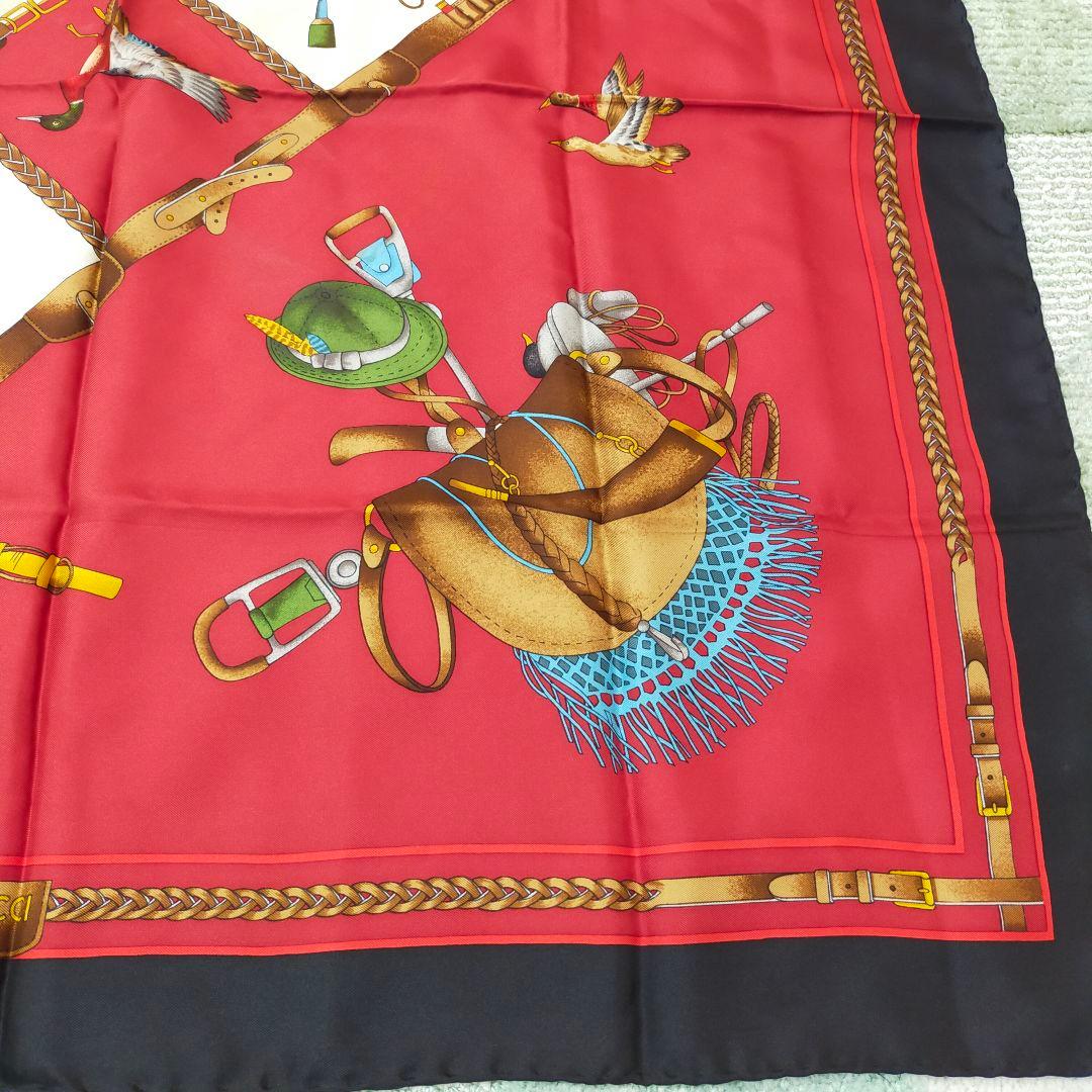 ☆レア☆GUCCI グッチ ヴィンテージ シルク スカーフ - メルカリ