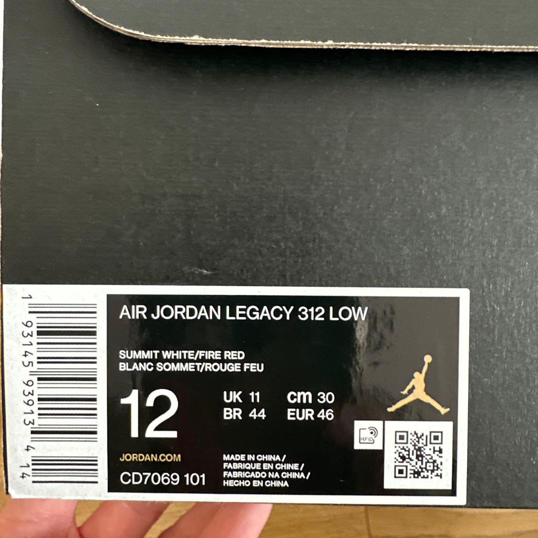 AIR JORDAN LEGACY 312 LOW 12 30.0cm 未使用