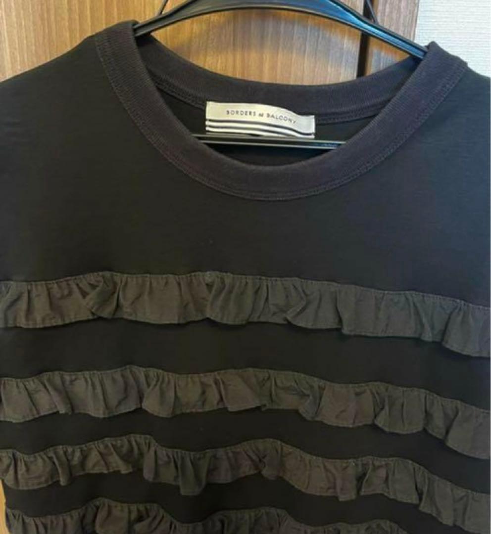 borders at balcony 36 フリルTシャツ ブラック 黒 - メルカリ