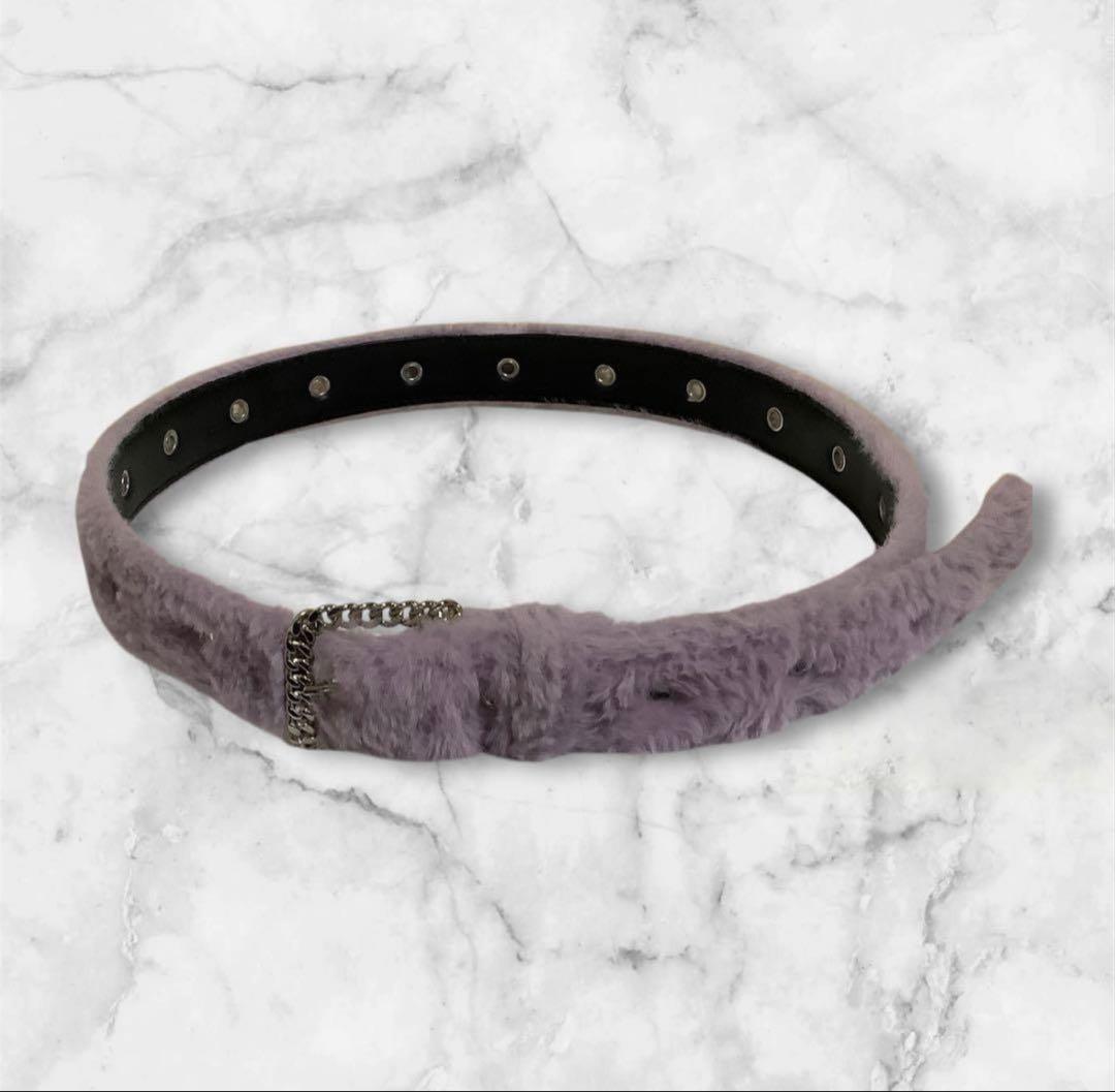 【美品】AFB（エーエフビー）ファーベルト　パープル　サイズXL AFB ファー ベルト｜Yahoo!フリマ（旧PayPayフリマ）