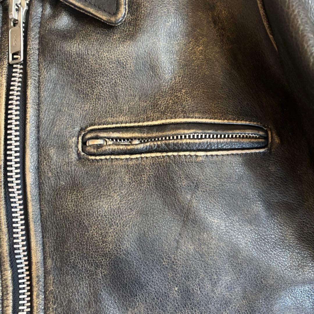 foorstep ライダース 革ジャン 牛革 エイジング ヴィンテージ Mサイズ