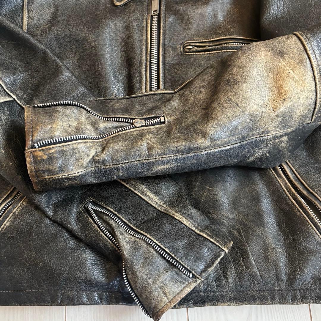 foorstep ライダース 革ジャン 牛革 エイジング ヴィンテージ Mサイズ