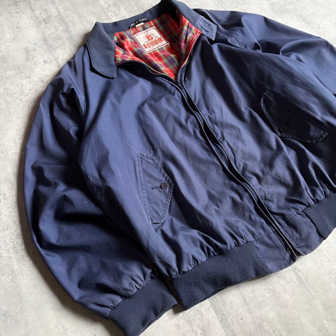 80s BARACUTA】G9 ハリントンジャケット UK製 茄子紺 短丈 - メルカリ
