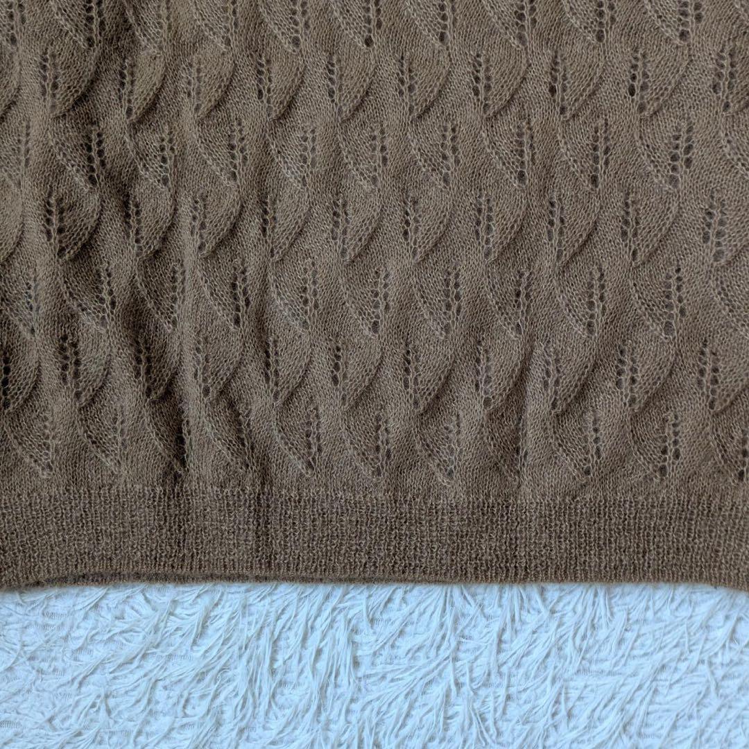 《新品タグ付》HUG O WaR/ハグオーワー　リーフ編みパフスリーブセーター