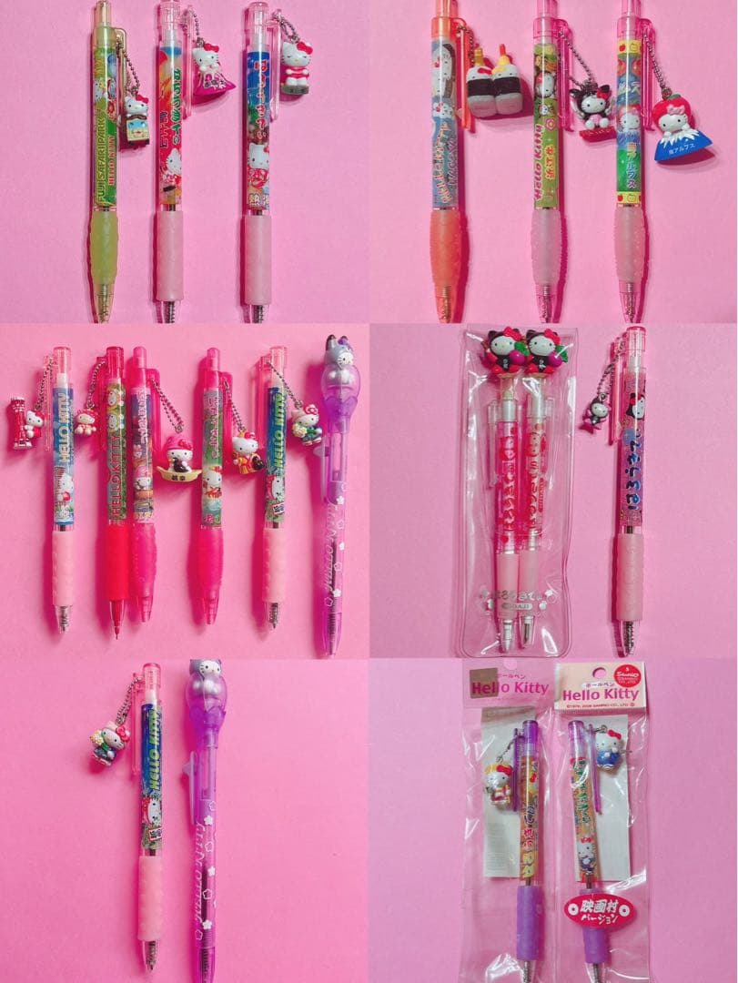 ♡ハローキティ kitty ご当地 根付け ボールペン ファスナーマスコット♡