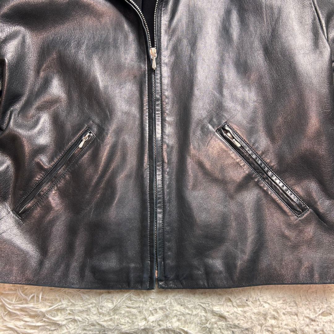 希少】 agnes b. 90s riri 羊革 レザージャケット ブラック - メルカリ