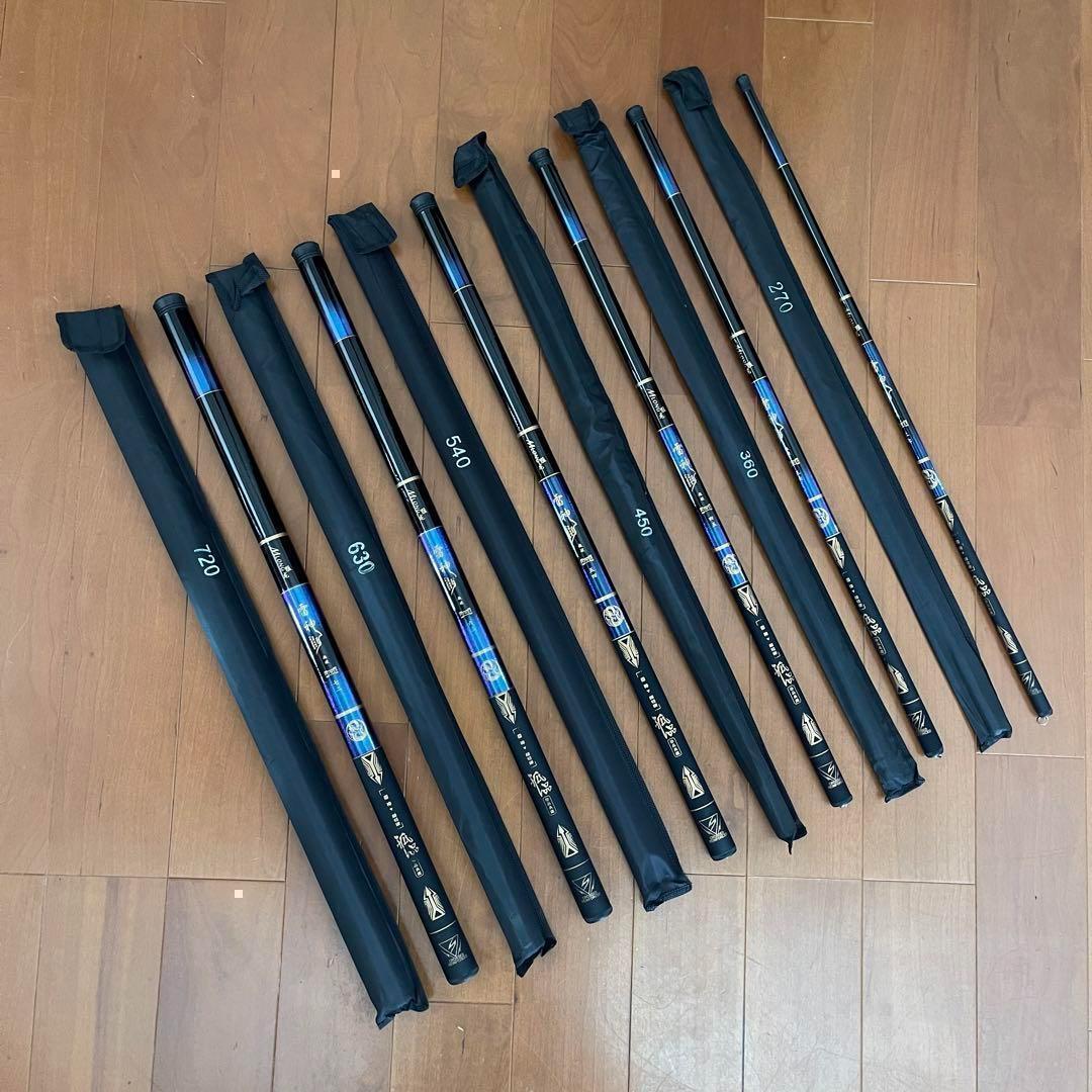 のべ竿　2.7m 3.6m 4.5m 5.4m 6.3m 7.2m