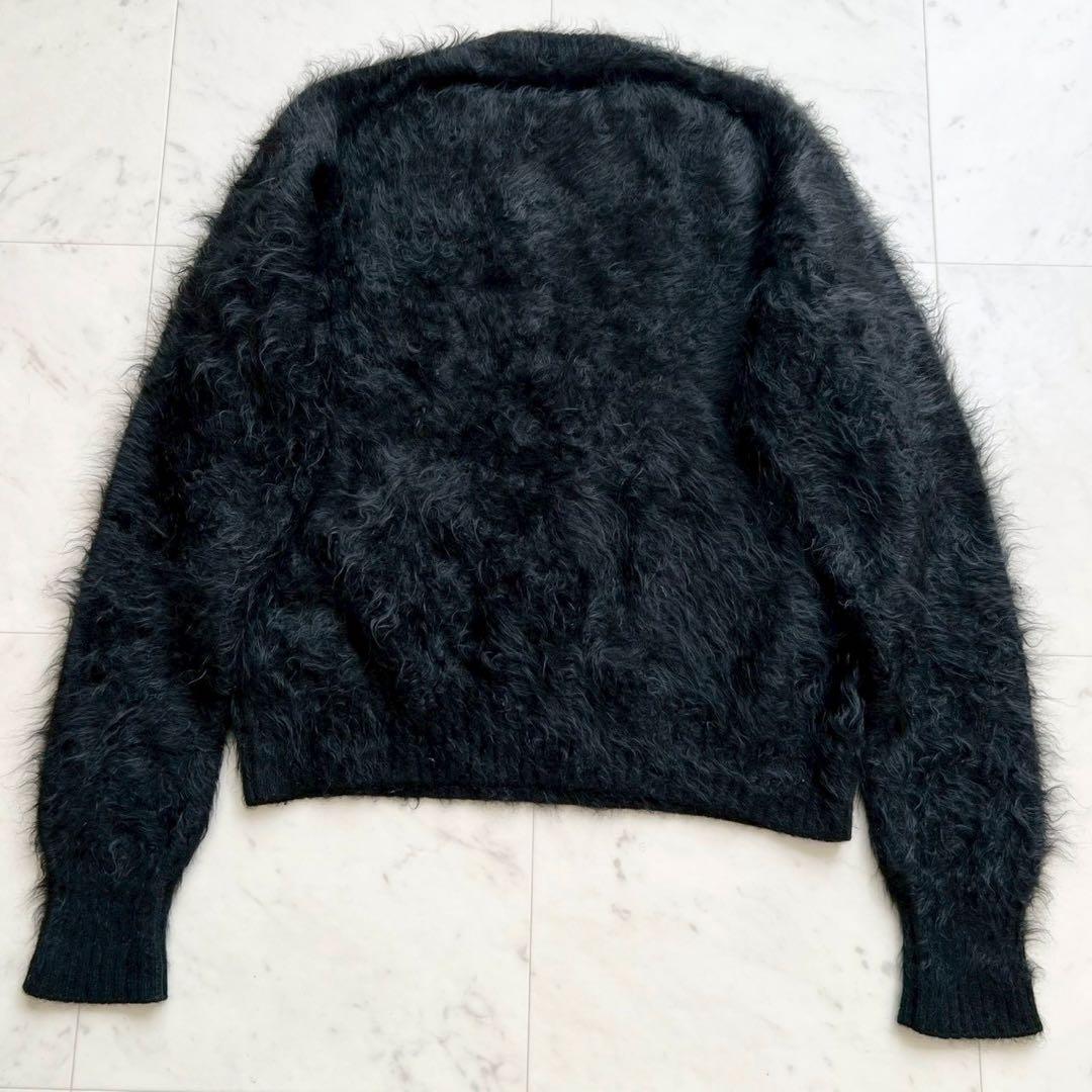 BLAMINK ブラミンク カシミヤファー7Gクルーネックニット ブラック