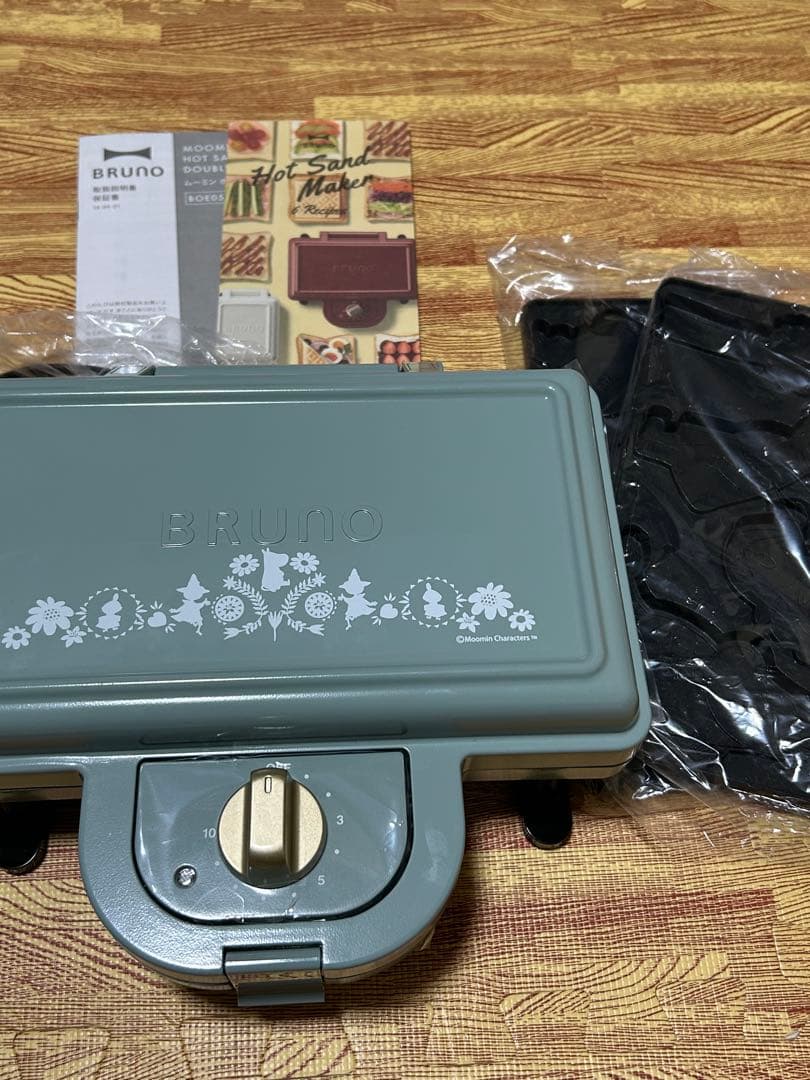 BRUNOムーミンホットサンドメーカー ダブル　BOE051-BGR 楽天市場】BRUNO ブルーノ ホットサンドメーカー ダブル ムーミン