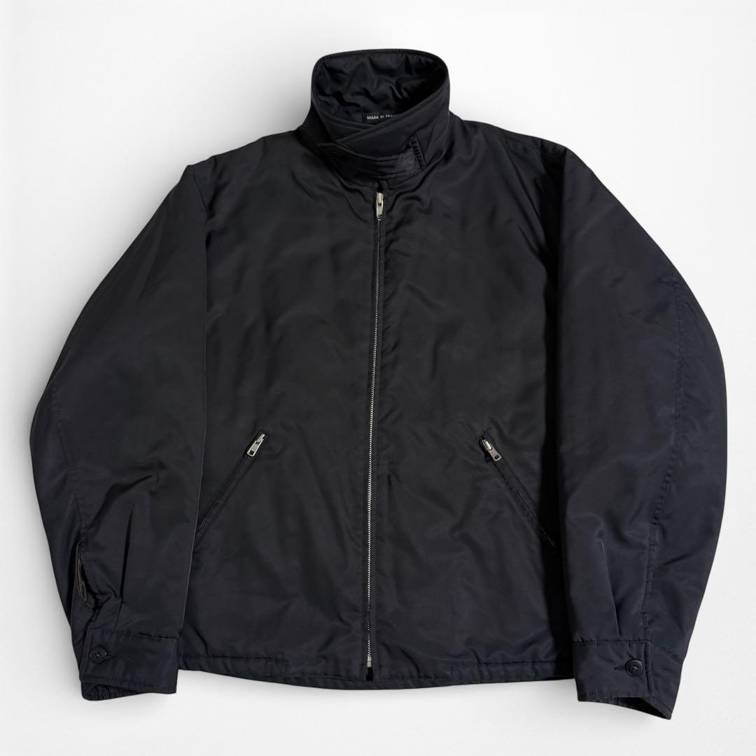 希少 フランス製 アニエスベーオム 八の字 中綿 ブルゾン ジャケット チンスト 人気『agnes b homme』 90sフランス製ウール八の字ZIP中綿ブルゾン