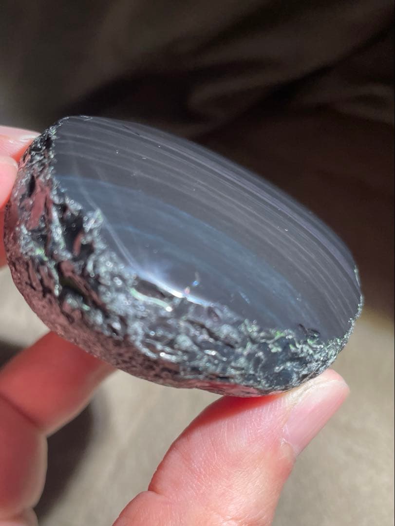研磨品 十勝石玲瓏複合色 レインボーオブシディアン - メルカリ
