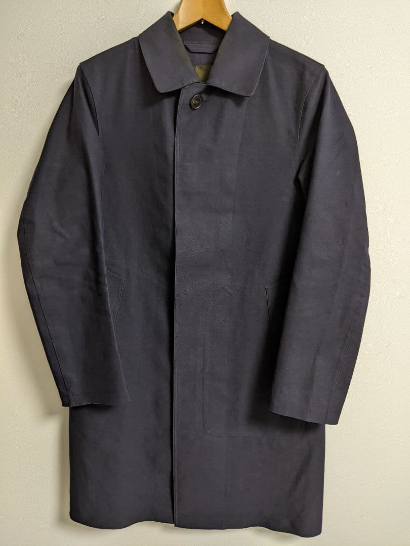 MACKINTOSH マッキントッシュ ゴム引き ステンカラーコート ネイビー